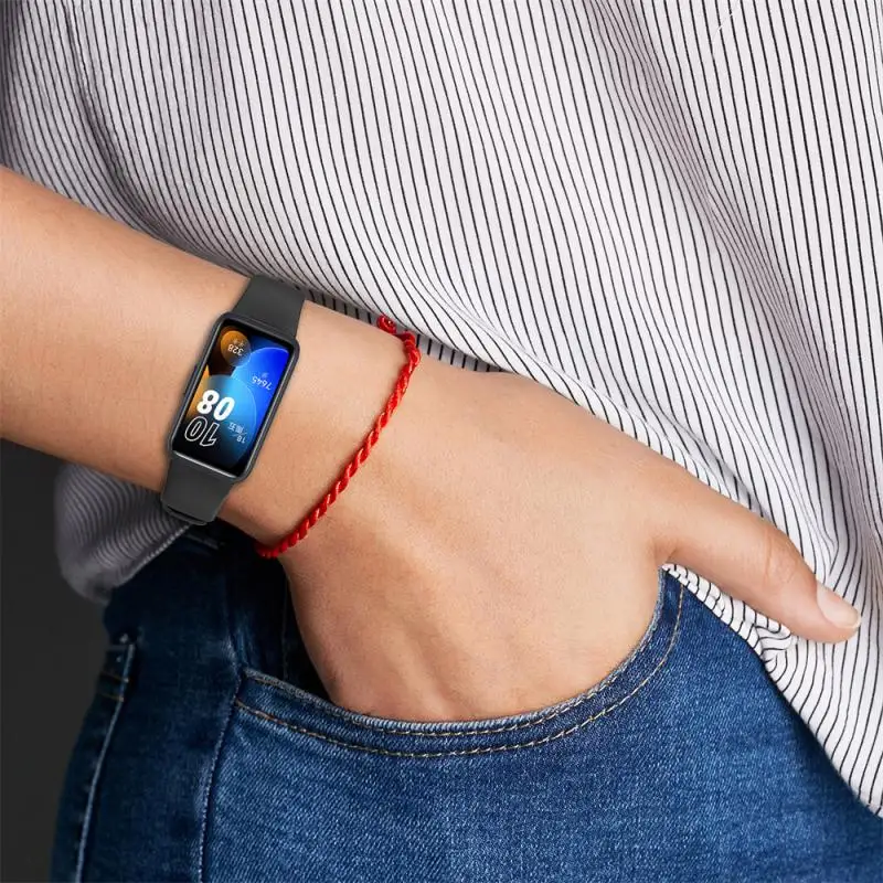 1 Uds Correa de muñeca para Huawei Band 8 pulsera deportiva Correa de silicona suave para Huawei Band8 Correa de repuesto Smartwatch
