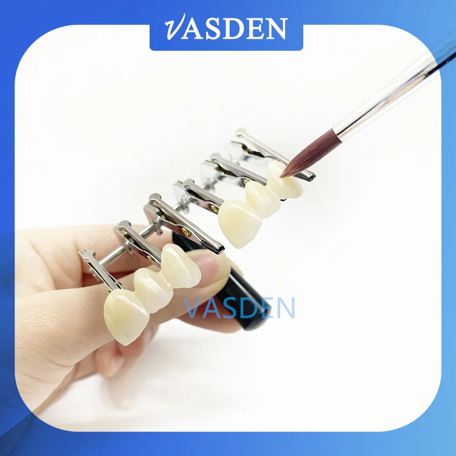 Vasden-cerâmica Glaze Clips para Dentadura Dentes Ferramenta Técnico Odontológico Aplicando