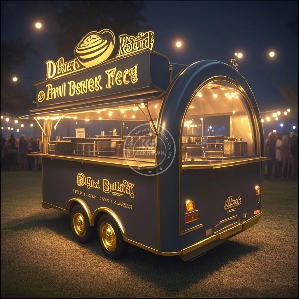 

Hot Dog Food Truck Mobile Kitchen Fully Catering Equipments Snack Cart Street Coffee Fast Food Truck Trailer