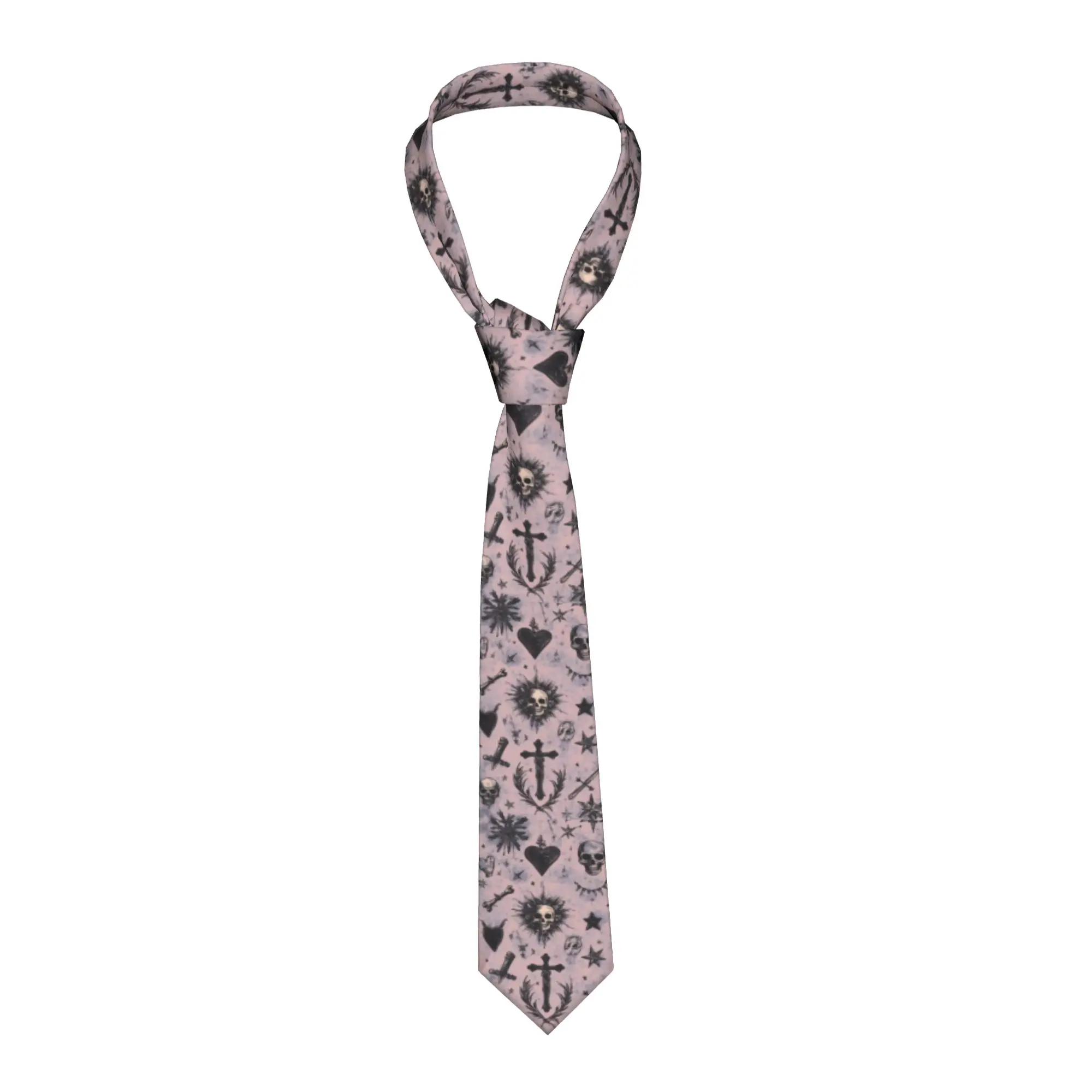 Halloween Gothic Necktie Men Women 8 cm Romantic Goth Neck Ties for Men Casual Wide Suits Accessories Cravat Wedding Office