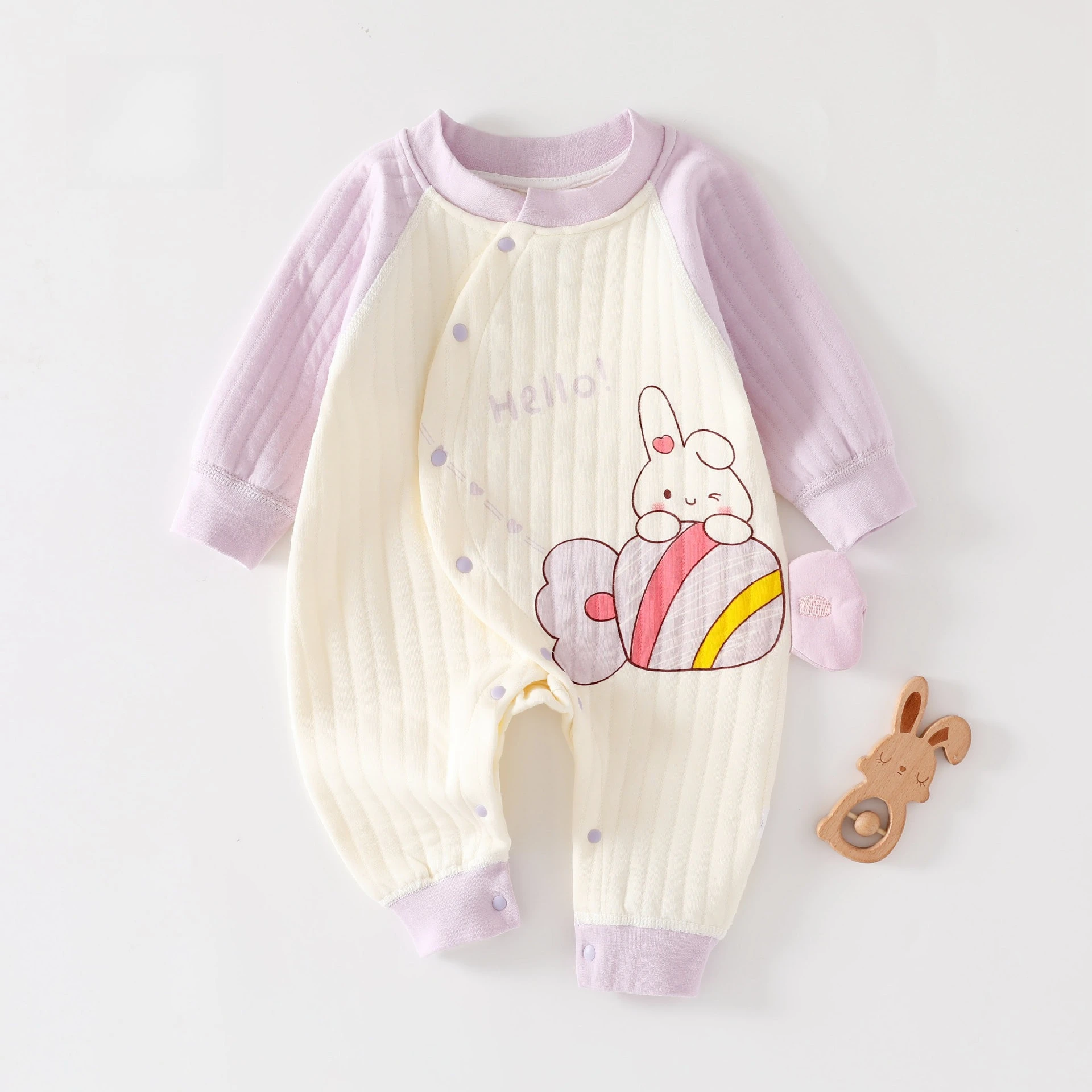 Kids 0-18month Cartoon Jumpsuit Babe Spring Autumn Warm Overalls Infant Boy Cute Casual Clothes Baby Girl Pure Cotton Romper