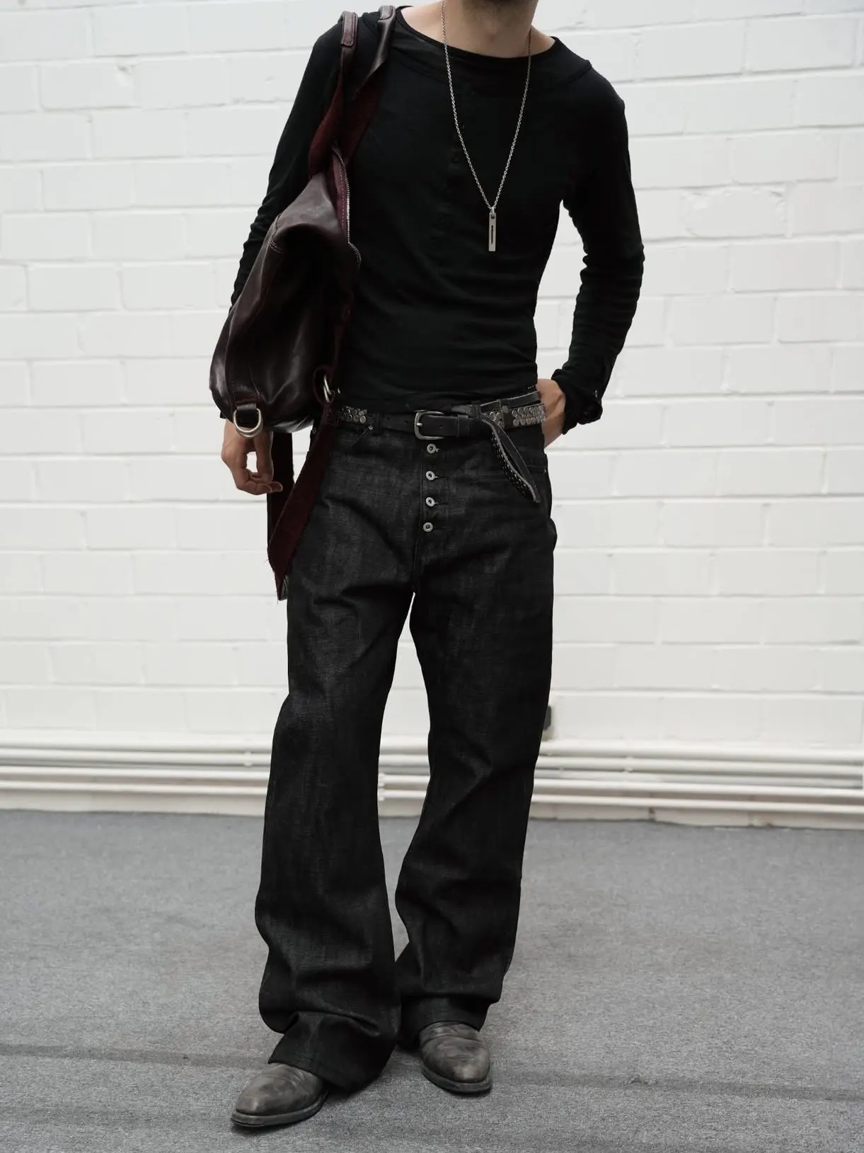 

American retro nofaith red edge red ear original cow micro pull bootcut fit jeans