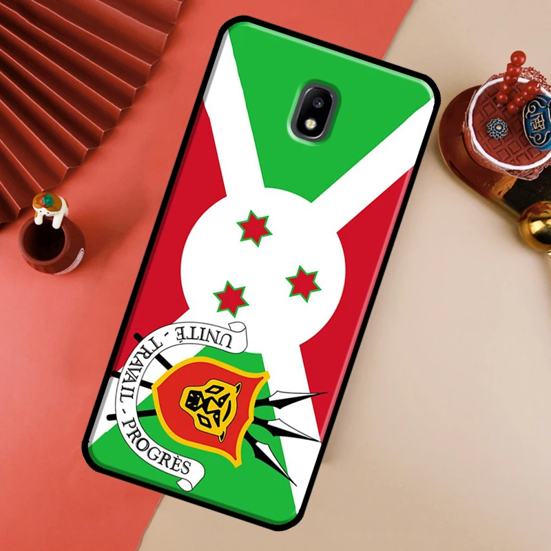 Burundi National Flag Coat Of Arms Case Cover For Samsung A6 A7 A8 A9 J8 2018 A3 A5 J1 2016 J3 J5 J7 2017 J6 J4 Plus Case