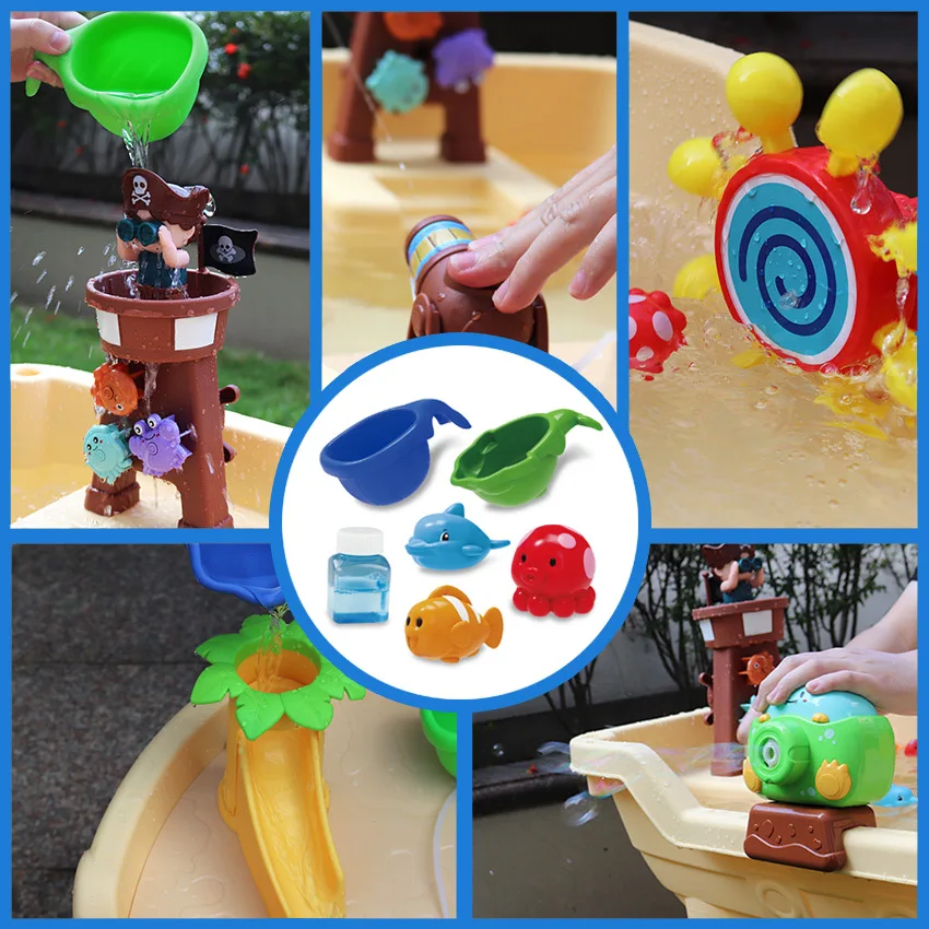 Water play toy pirate scene bubble machine outdoor toy beach water play suit