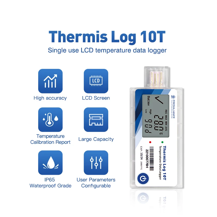 3PCS Freshliance Thermis Log10T Pharma Transport Single Use Temperature Data Logger