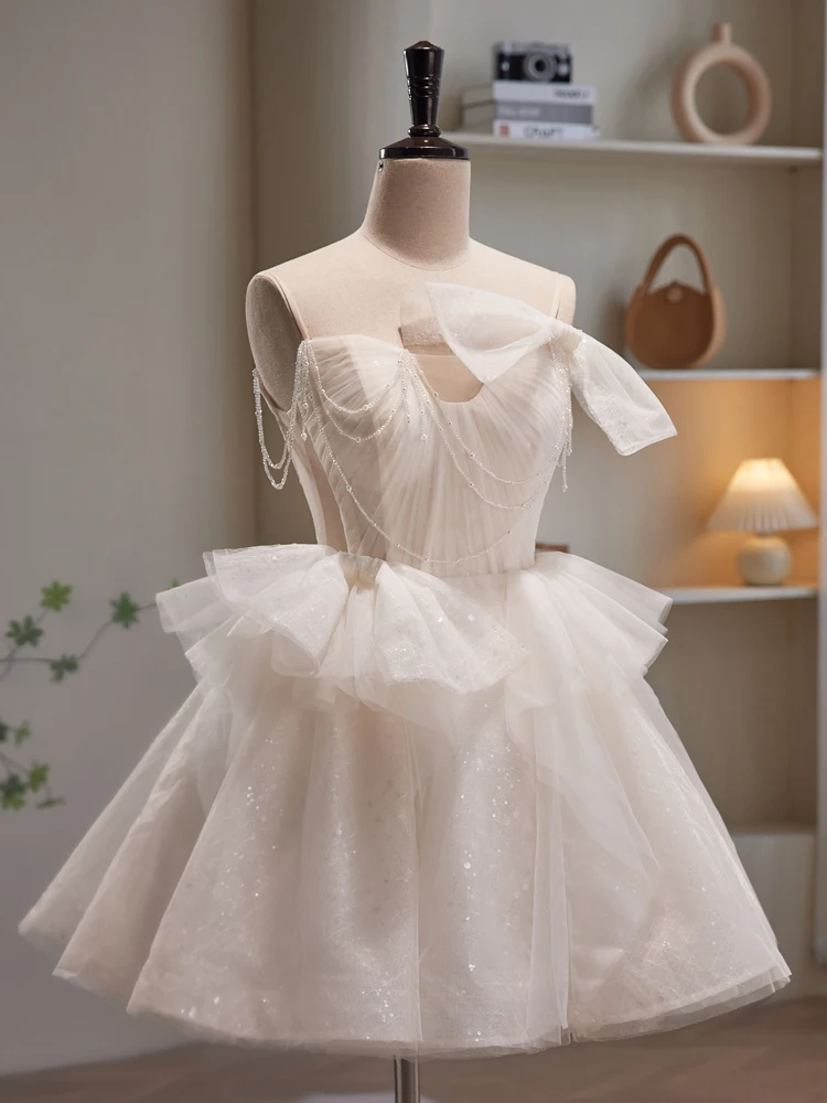 

Party Dress Sweet and Spicy Birthday Super Fairy White Studio Wedding Short Fluffy