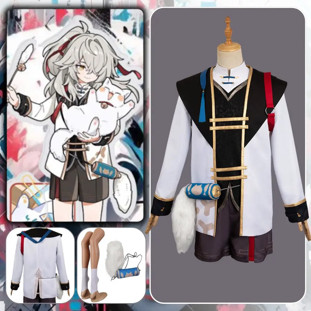 

Jing Yuan Cosplay Honkai Star Rail Cosplay Fantasia Costume Disguise For Men Male Adult Coat Pants Halloween Carnival Party Suit