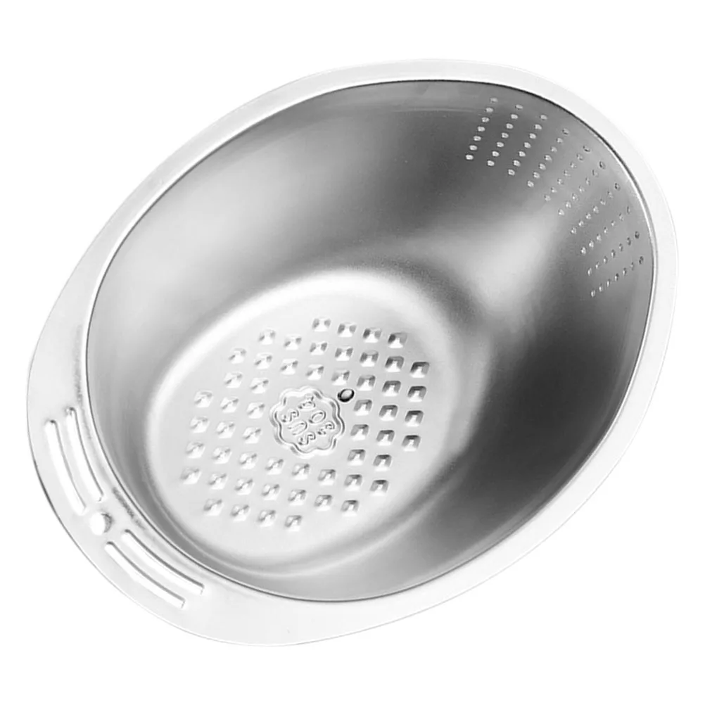 

1pc Stainless Steel Draining Basket Vegetable Washing Basin Fruit Bowl Rice Strainer Kitchen Colander Metal Drain Basket For