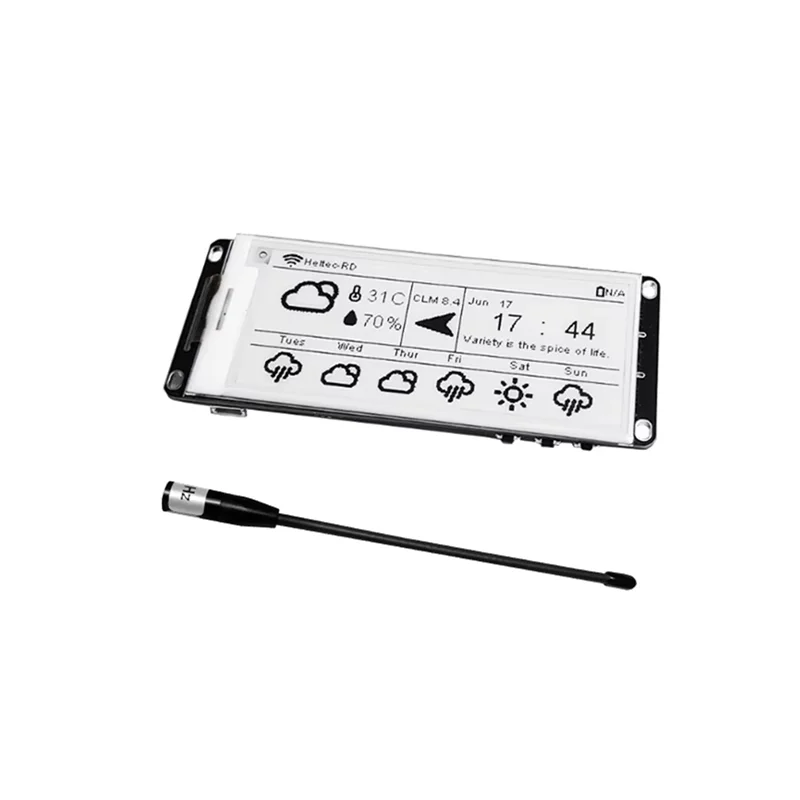 TA-Heltec Vision Master E290 mit GT-800-Peitschenantenne, kompatibel mit Mashtastic und Arduino, 2,90-Zoll-Display