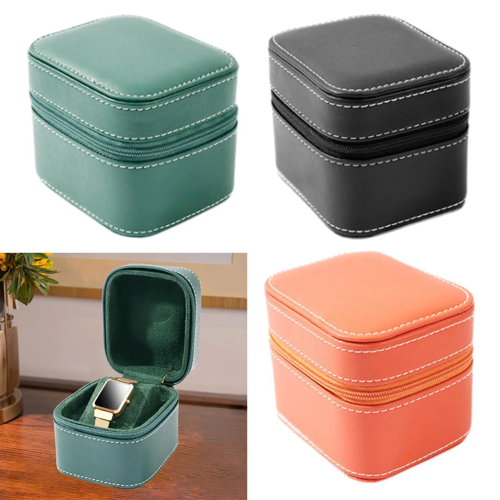 Watch Storage Box for Women Men Elegant with Soft Lining Wristwatch Case
