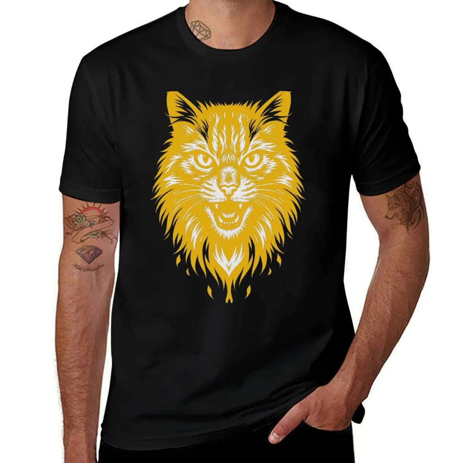 

Cat T-Shirt anime topping baggy shirts t shirts for men pack