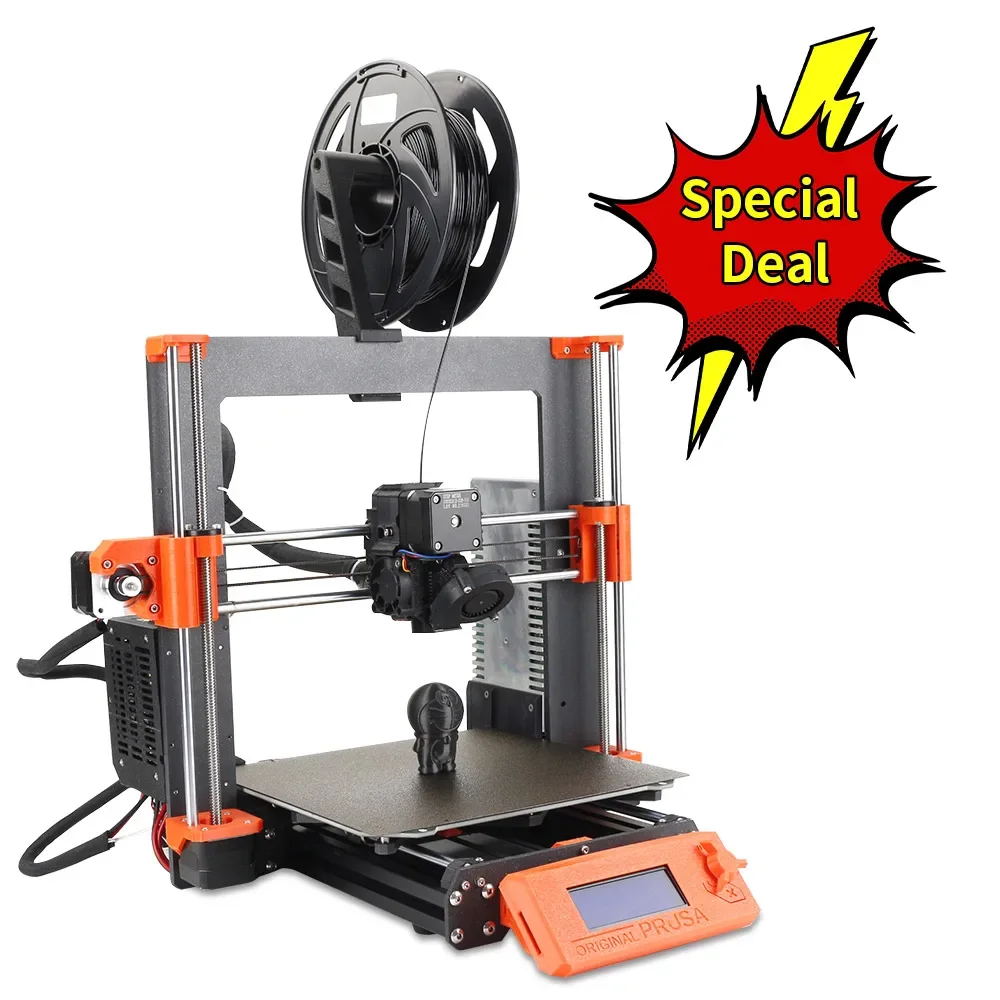 Clone Prusa i3 MK3S+ Complete DIY 3D Printer Full Kit With Aluminum Alloy Profile Magnetic with MW PSU and Super pinda