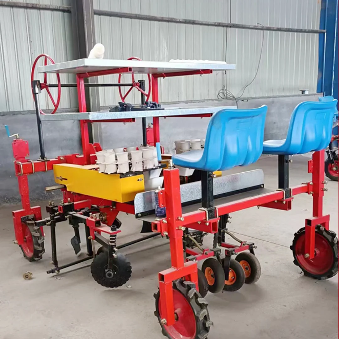 High Productivity Motorized Green Onion & Tomato Transplanter Vegetable Seedling Machine for Sale