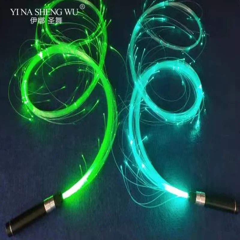 

Светящийся кнут для бара, вечеринки, атмосфера, реквизит, сценический оптоволоконный кнут, КТВ, светящийся ручной кнут, перезаряжаемый через USB светодиодный волоконно-оптический кнут