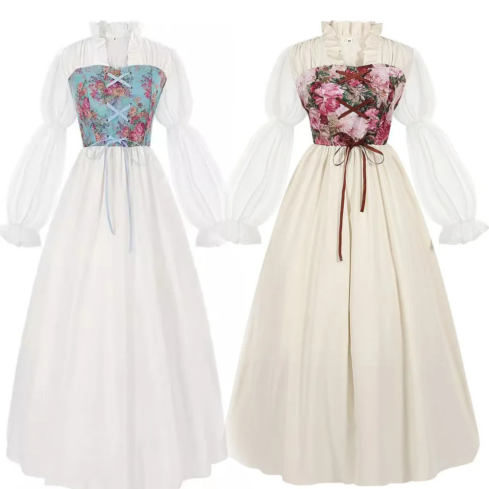 

Halloween Renaissance Dress Women's Medieval Costume Victorian Fairy Costume