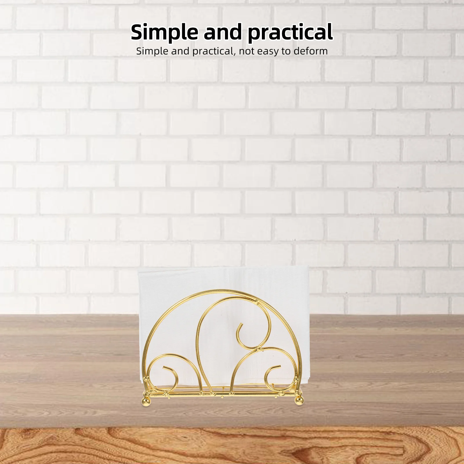 

Napkin Holder Iron Freestanding Dispenser Flat Kitchen Home Bar Countertop Nordic Design Metal Minimalist Aesthetic