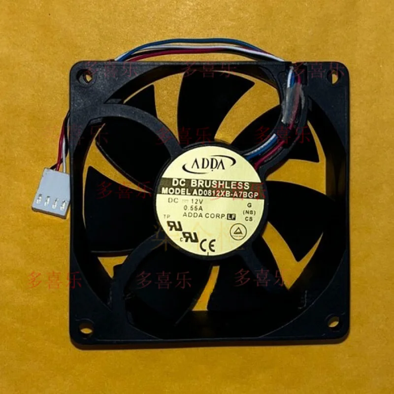

EE 1pcs for ADDA AD0812XB-A7BGP 8025 12V0.55A 8cm 4-wire pwm fan