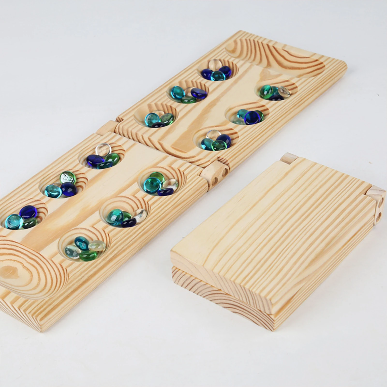 Mancala Board Game Multi Color Beads Classic Improve Planning Skills Collapsible,Party Supplies Family Games Ages 7 Up Board Gam