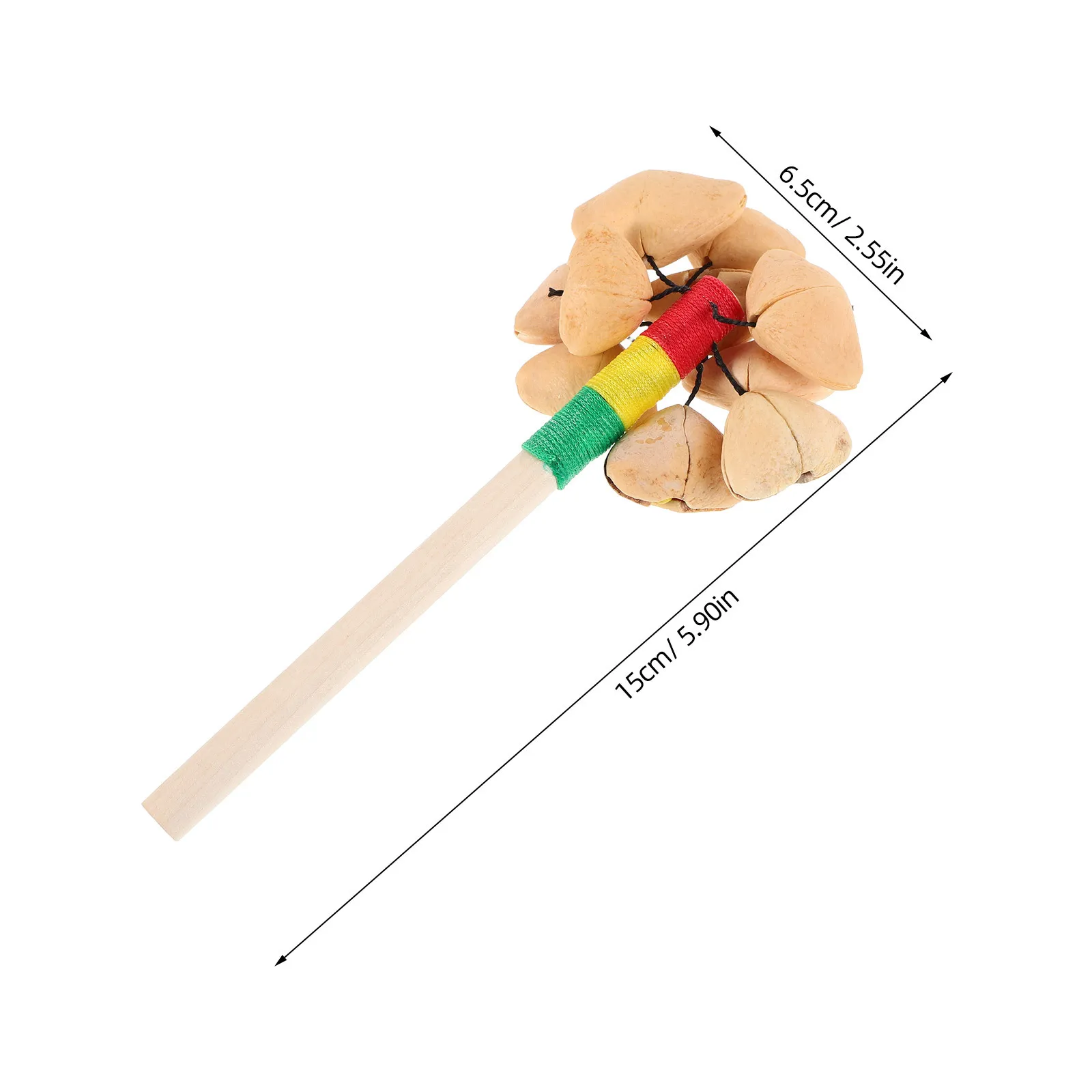 Sonaglio ergonomico per tamburo africano, suono, costruzione robusta per neonati, bambini piccoli, feste, festival, sonaglio che scuote il bambino