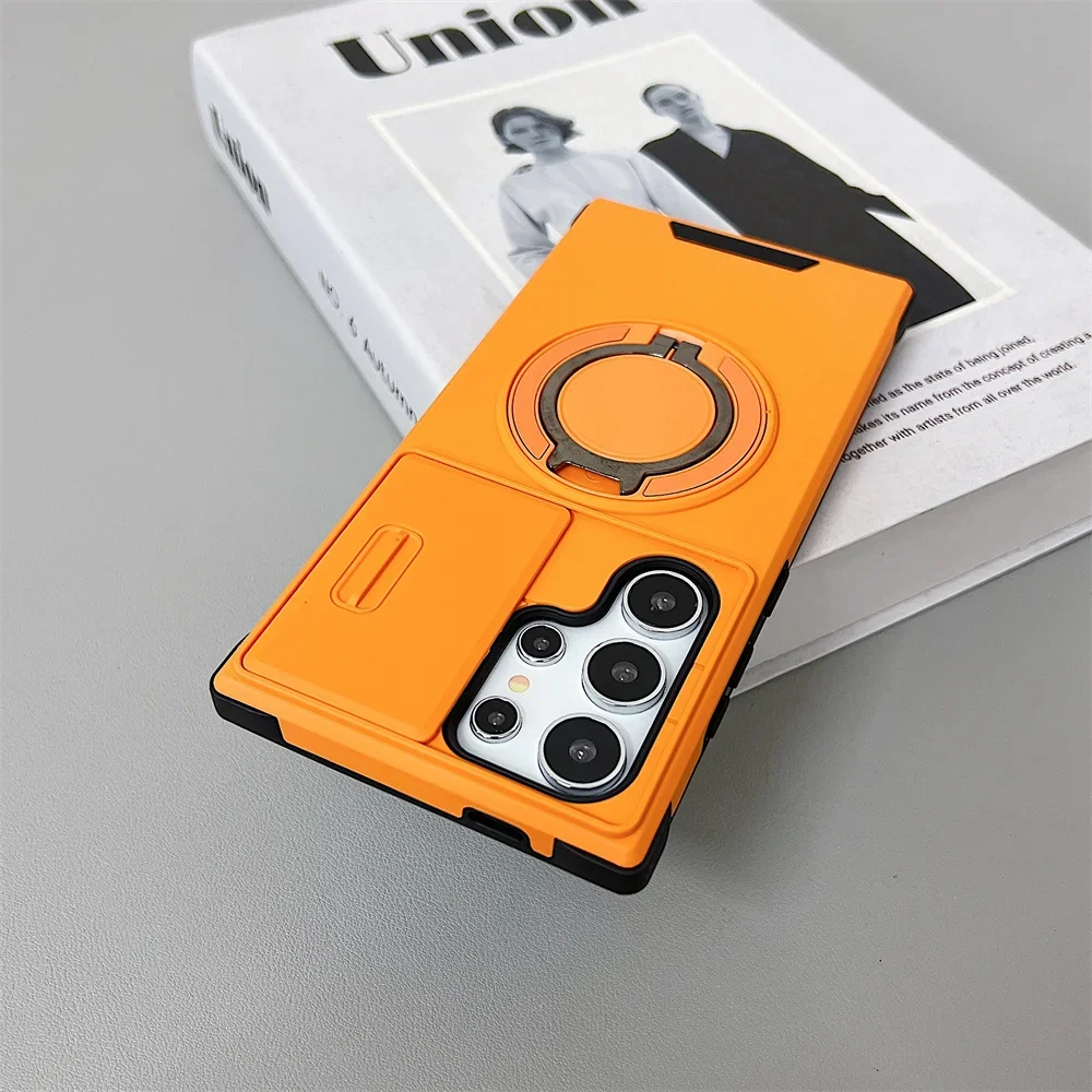 

Shockproof Case For Samsung S25 S24 S23 Uitra S23 S24 S25 plus Cover Slide Camera Protective Cases For Samsung S25 EDGE Covers