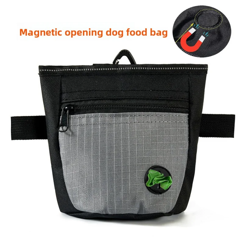 애완동물 간식 가방 산책견 훈련 허리 가방 야외 자석 잠금 간식 보관 벨트 파우치