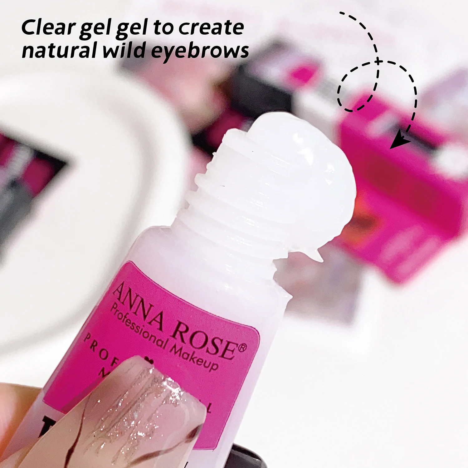 Long-lasting, waterproof and quick-drying eyebrow gel - A transparent eyebrow and eye cosmetic that is lightweight & non-sticky
