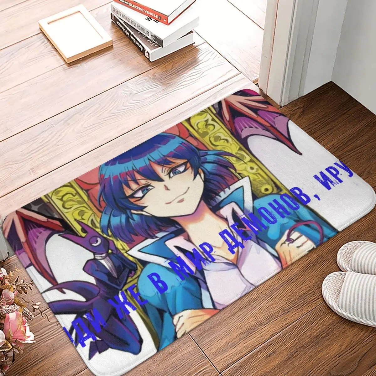 Mairimashita Iruma Kun Non-slip Doormat Living Room Bedroom Mat Outdoor Carpet Home Pattern Decor