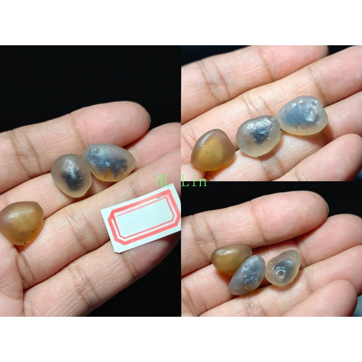 Mountain Gem Candy Agate in Glass Vial, 10-15mm Natural Unpolished, Authentic Stone, Home Decor Collection.Candy Agate