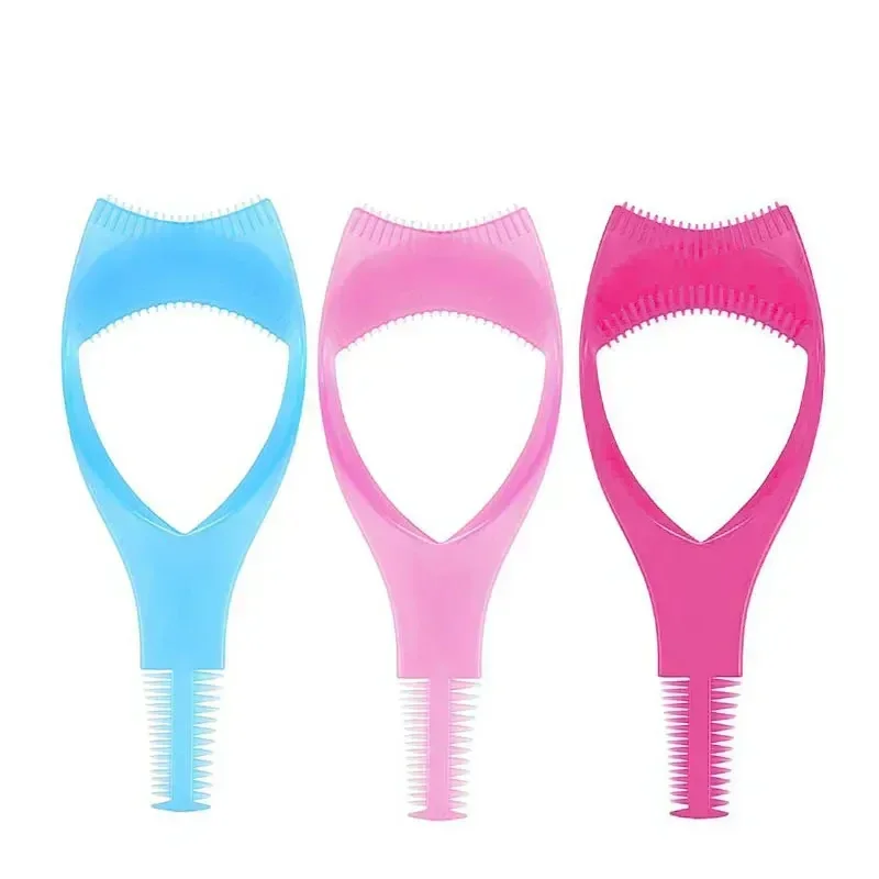 1/2Pcs Eyelash Tools 3 In 1 Makeup Mascara Shield Guard Curler Applicator Comb Guide Card Makeup Tool Beauty Cosmetic Tool