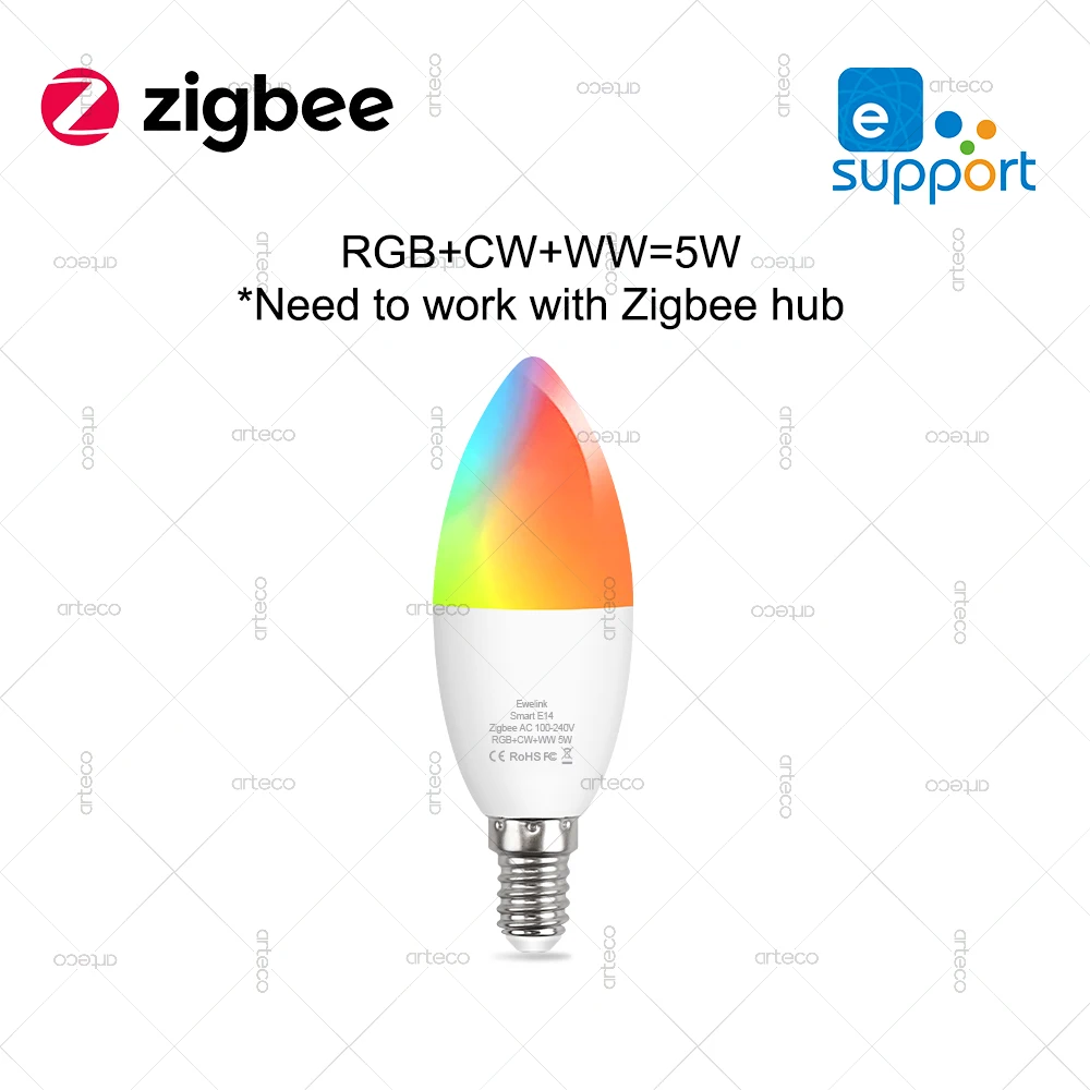 EWelink E27 E14 GU10 slimme lamp WiFi Zigbee, dimbare led-lamp RGB CW-lamp werkt met Alexa Amazon Google Home Yandex Alice