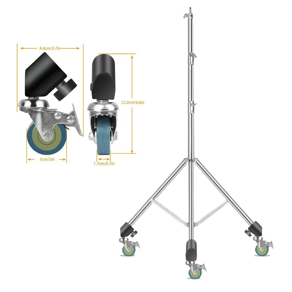 2.8m Photography Light Stand Stainless Steel Flash Stand With Air Cushion Camera Adjustable Light Stand Tripod