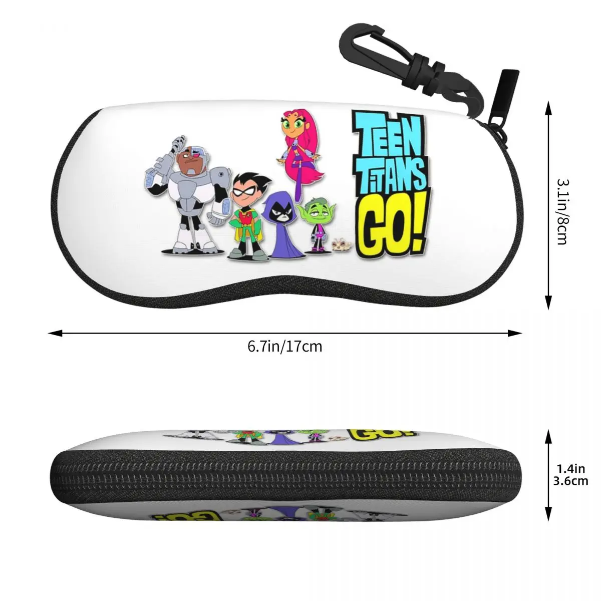 Teen Titans Teenage Go Raven 쉘 안경 케이스 보호용 선글라스 상자 여성 남성 소프트 안경 가방 파우치