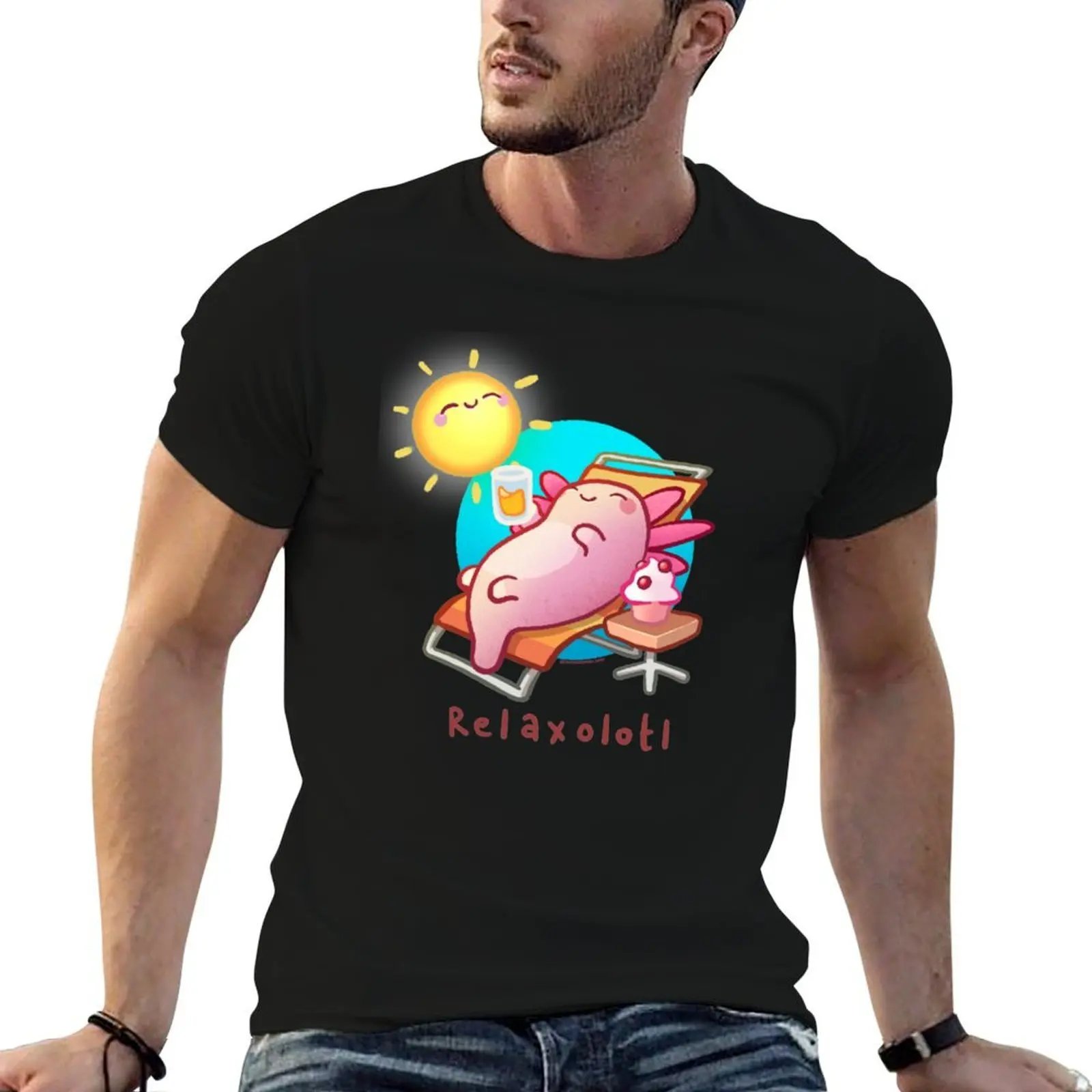 

Relaxolotl T-Shirt cotton t shirts high quality t shirt man luxury essential t shirt T-Shirt