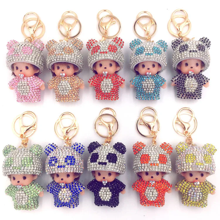 

Брелок-подвеска Monchhichi: мультяшный дизайн, для школьных сумок, аксессуары для рукоделия, маленькие подарки, украшение для стола