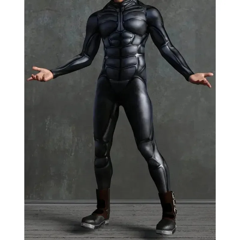 2025 Новый ❤   Мужчины Женщины Киберпанк Механическая Броня Комбинезон Хэллоуин Вечеринка Косплей Череп Костюм Стимпанк Эластичные Боди Ro ☆ ★