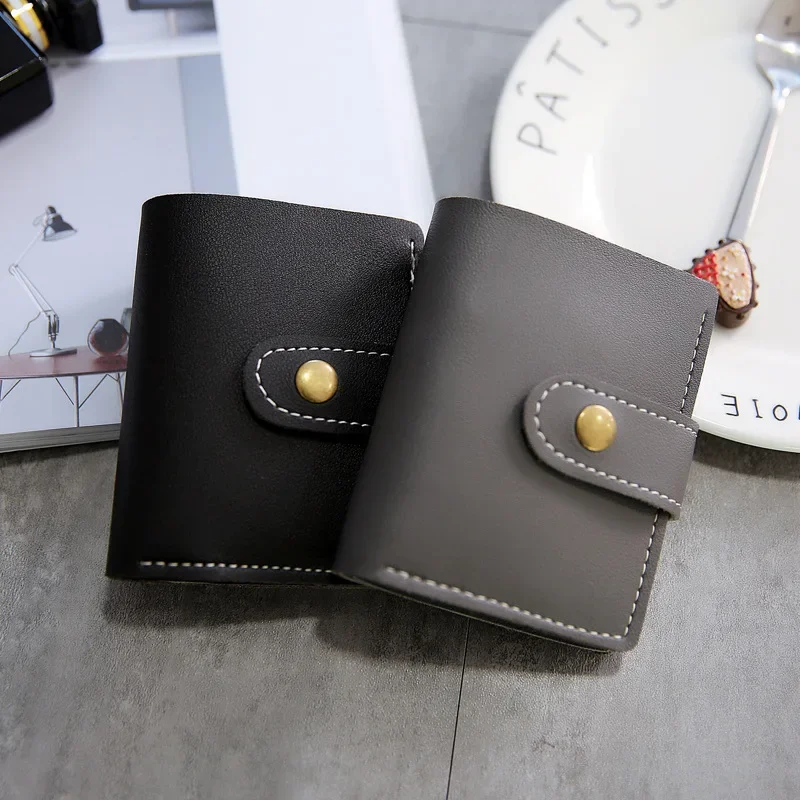 2024 New Women's Student Minimally Trendy Retro Car Stitching Small Wallet Card Bag