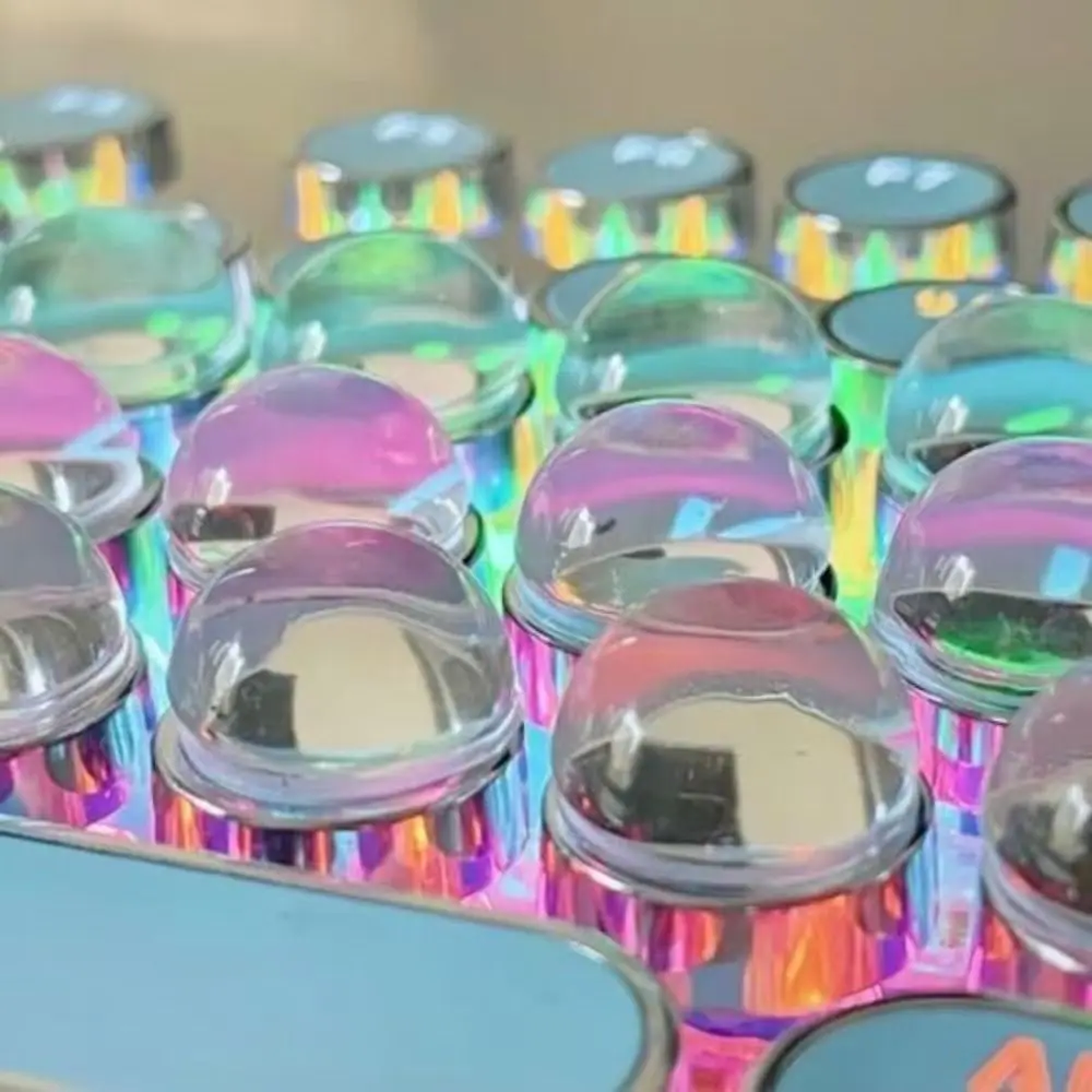 Silicone Nail Art Keyboard Sticker Hemispherical Transparent Keyboard Stickers Keyboards Heightening Sticker