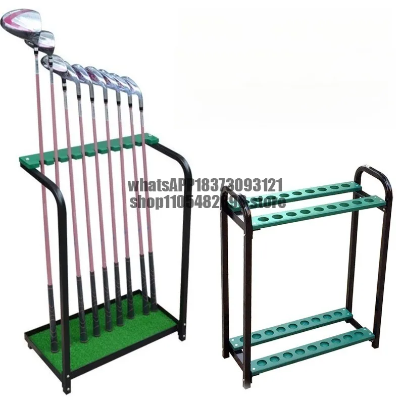 Golf club racks, storage racks, indoor and outdoor course driving range supplies