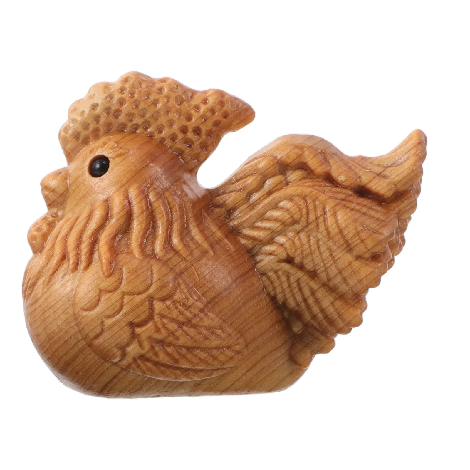 

Wooden Chicken Ornaments Chop Decoration Desktop Accessories Kitchen Light Brown Cuttings