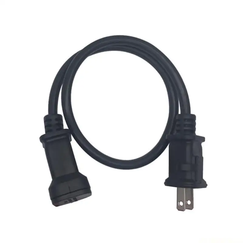 E56B 2 Prong Male-Female Extension Cord PVC Power Cable Short Extension Cord 2m Cord