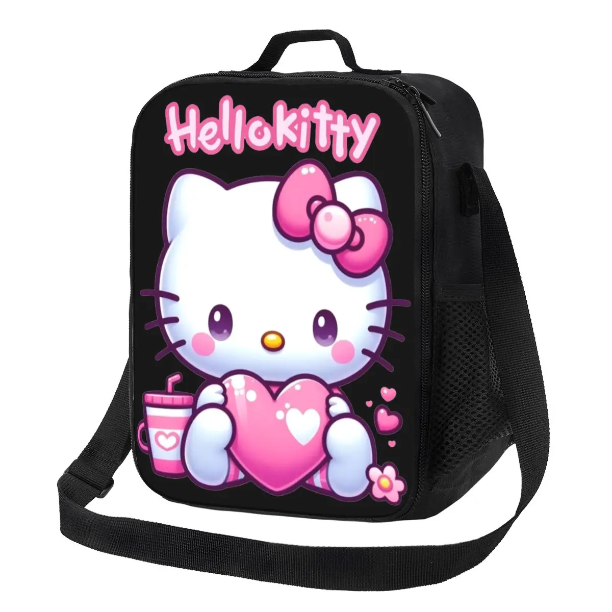 

Изолированные сумки для обеда с героями мультфильмов «Hello Kitty» для работы, школы, герметичный термохолодильник, коробка для бенто, для женщин и детей