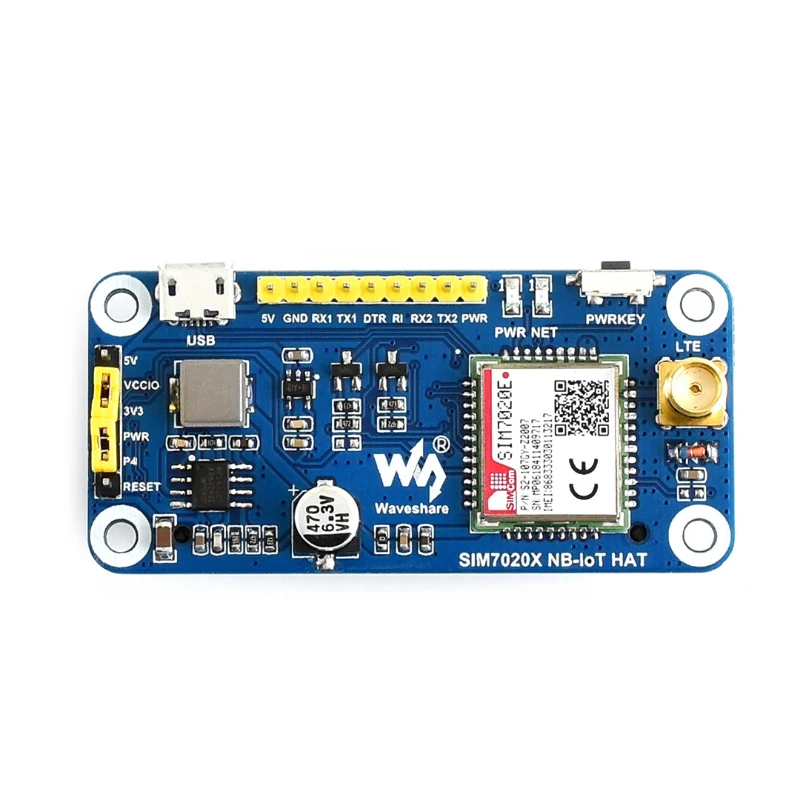 SIM7020C NB-IoT Expansion Board, Full Network Communication Module, Supports Raspberry Pi 4 Send NB Card