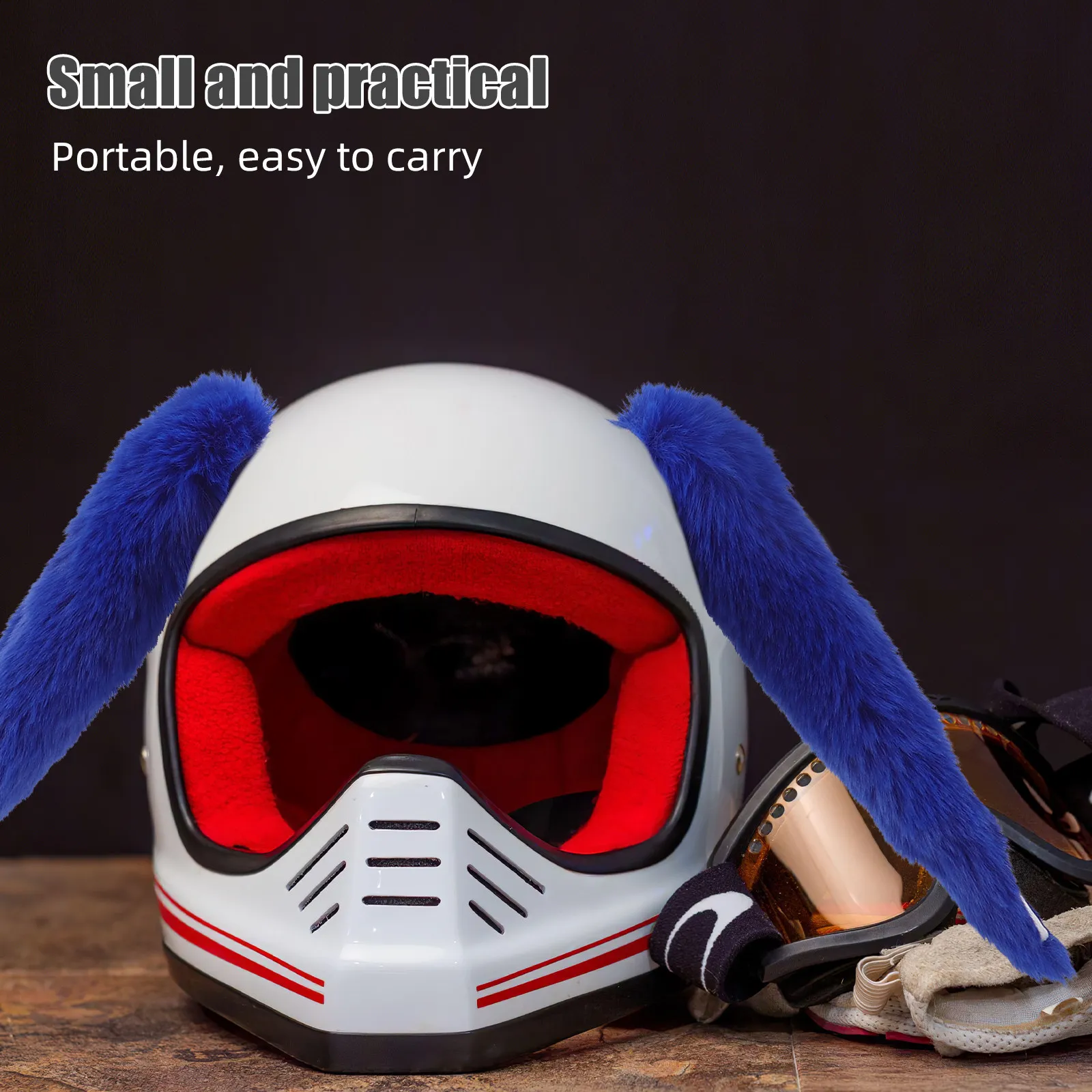 

1Set Bunny Decor Rabbit Ears Decoration for Motorcycle Bike Skating Cool Animal Ears Accessory Lightweight