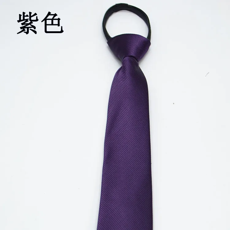 Zipper Necktie For Men Women Tie for Boys Girls Suits 6cm SolidTies Slim Girls Neck tiie Gravatas Rubber Pre-tied Tie