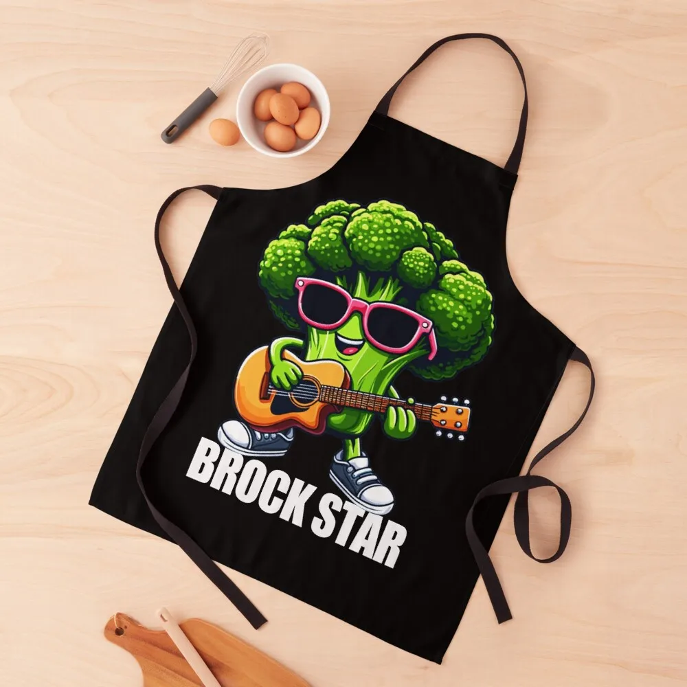 

Brock Star - Funny Broccoli Pun Apron Woman Kitchen Restaurant Kitchen Equipment chef for man Restaurant Apron