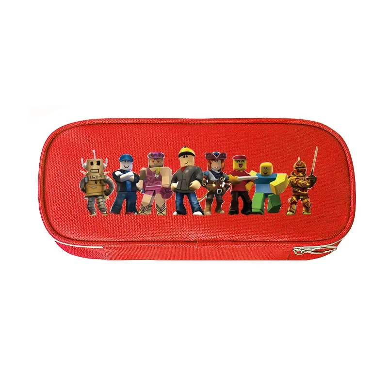 

Robloxs Peripheral Cartoon Cute Pen Bag Game Canvas Stationery Bags Coin Purse Zipper Pen Box Student Storage Bag