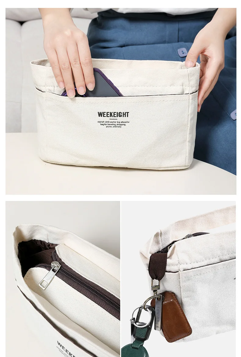 Aufbewahrungsorganisatoren aus Segeltuch mit Kordelzug, mehrere Taschen, leichte, tragbare Reise-Aufbewahrungstasche – Detail 6
