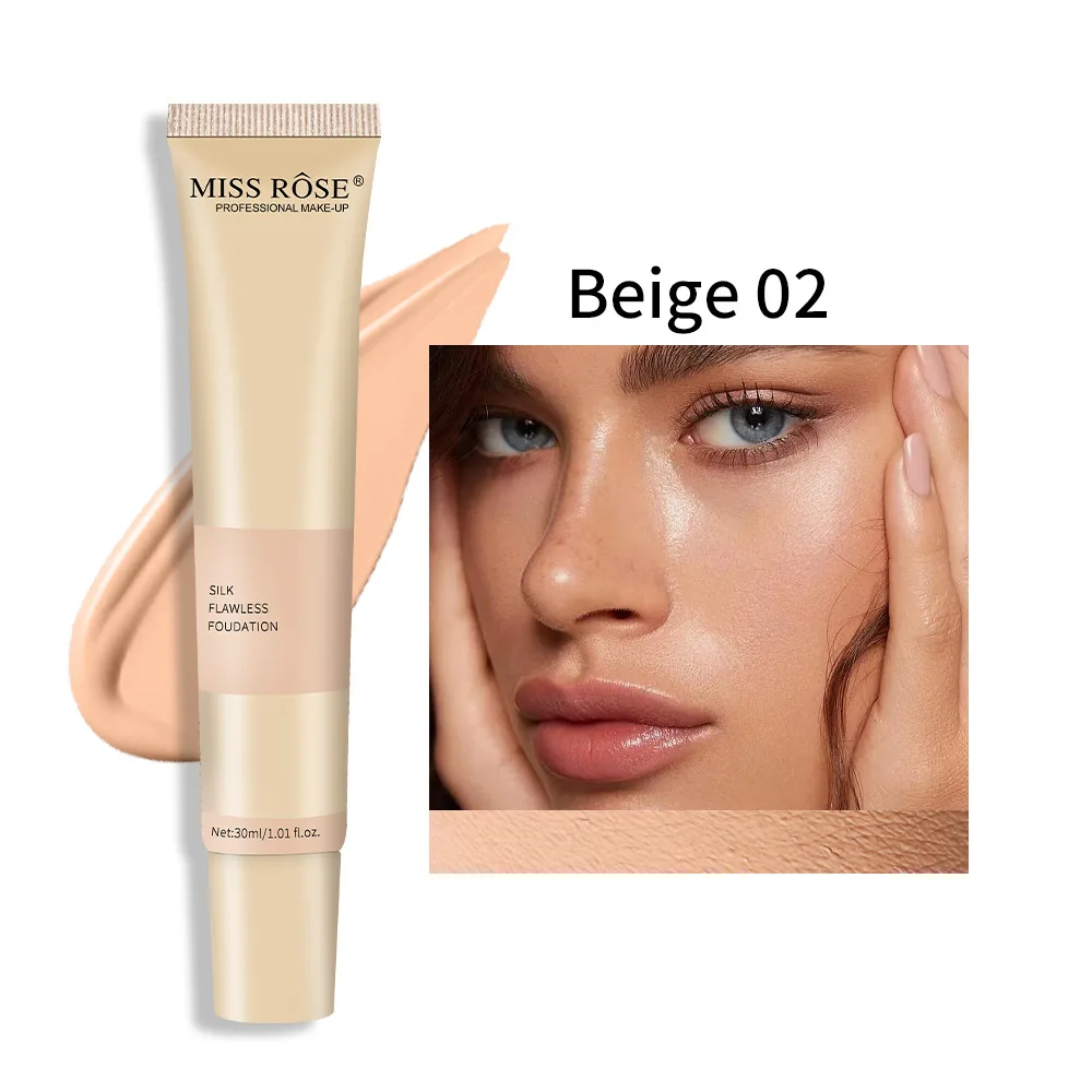 2024 Nieuwe Mode Euro Amerikaanse Droog Leer Hydraterende Concealer Porie Concealer Vloeibare Foundation, Duurzame Make-Up En Waterdicht