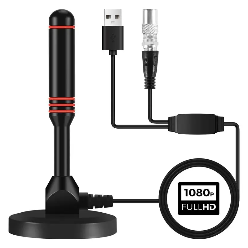 B44C Digital TV Antenna Indoor HDTV Antenna With Smart Signal Digital TV Antenna 1080P 4K TV Channels 130 Miles Signal Range