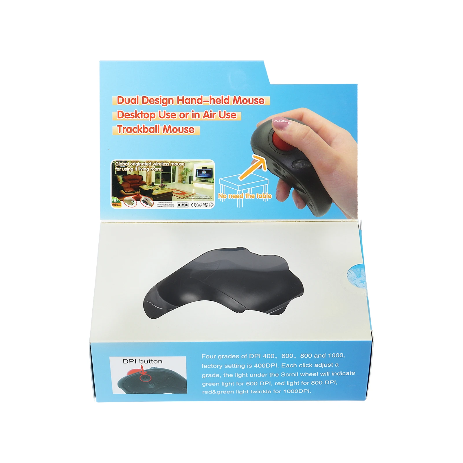 Imagem -06 - New Ergonomic Trackball Mouse Laser Thumb-controlled Handheld Wireless Mice Mouse Optical Usb Wired Computer Mause For Laptop pc